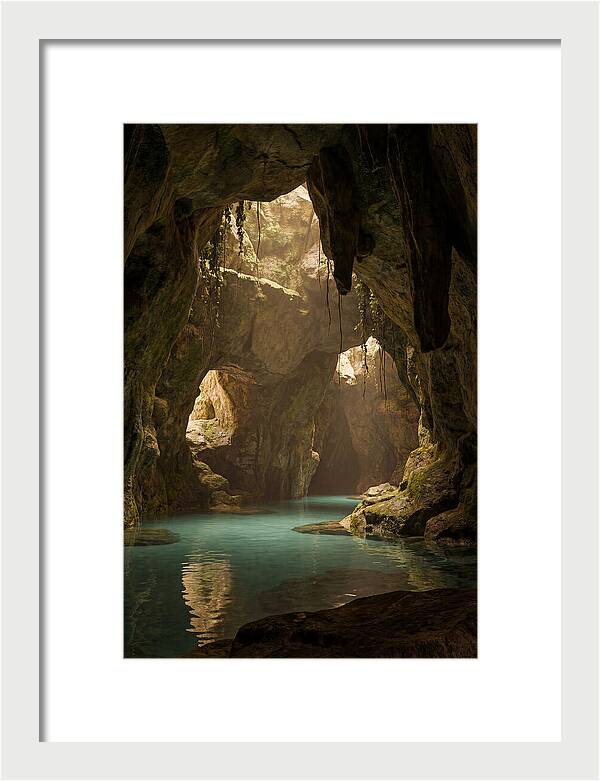 Tropical Coastal Cave Serenity