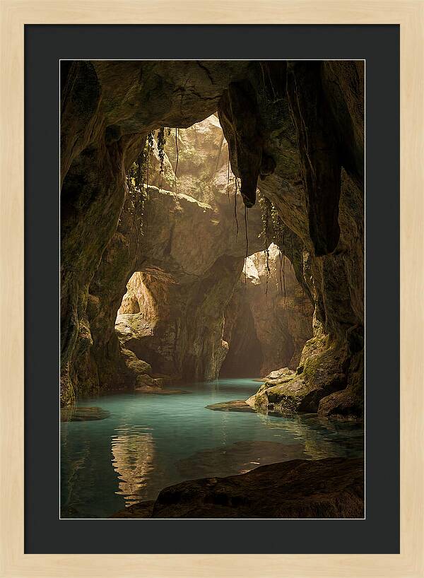 Tropical Coastal Cave Serenity