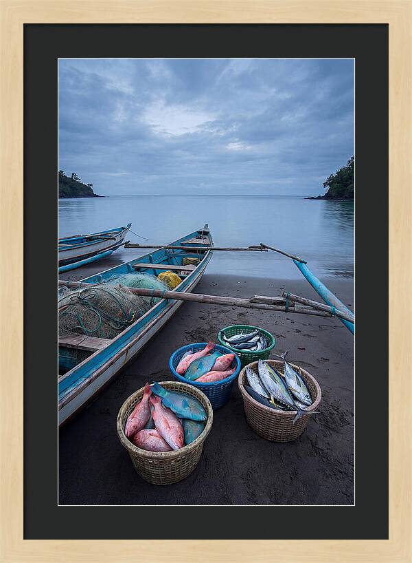 Tropical Dawn Fishermen Returning