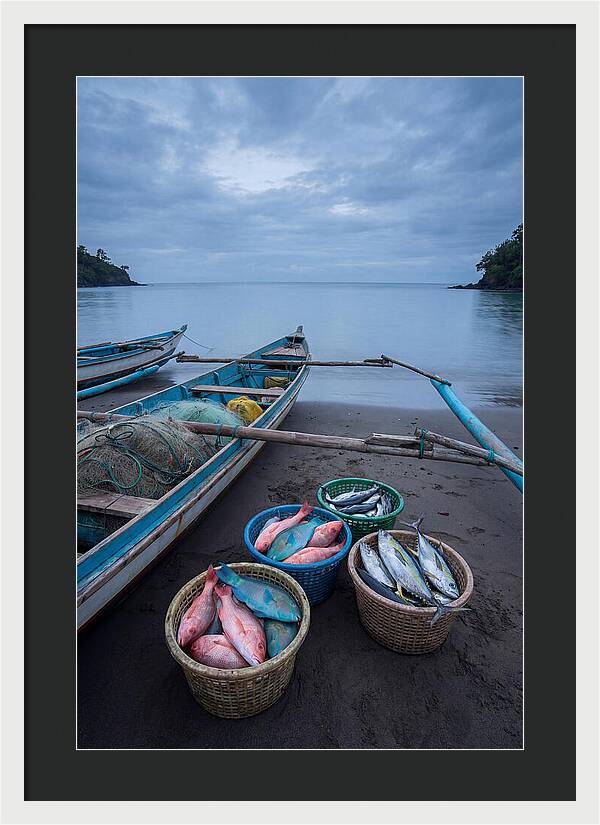 Tropical Dawn Fishermen Returning