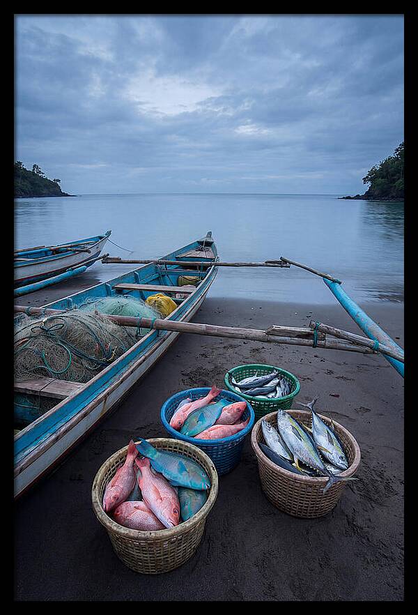 Tropical Dawn Fishermen Returning