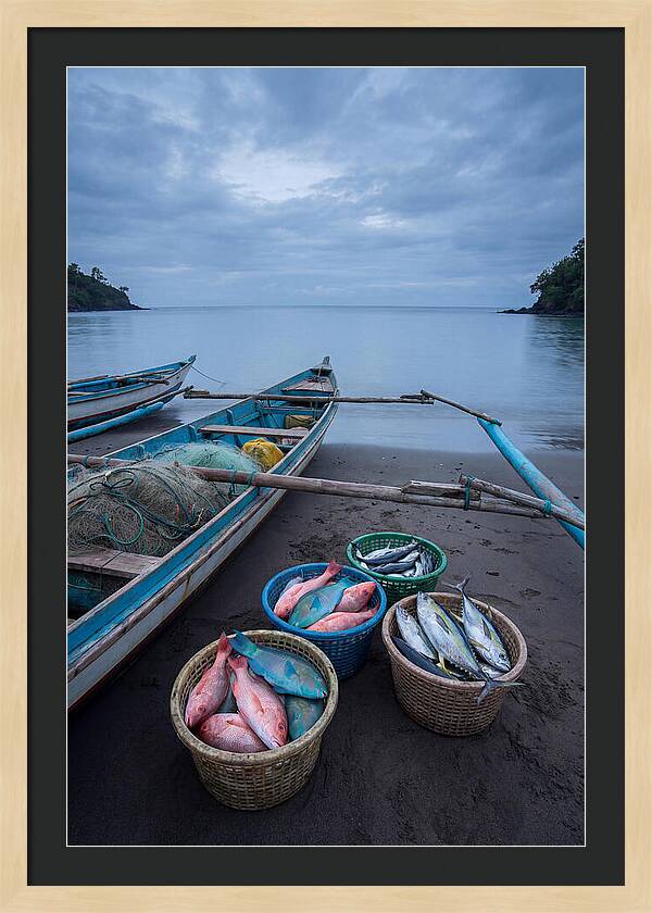 Tropical Dawn Fishermen Returning