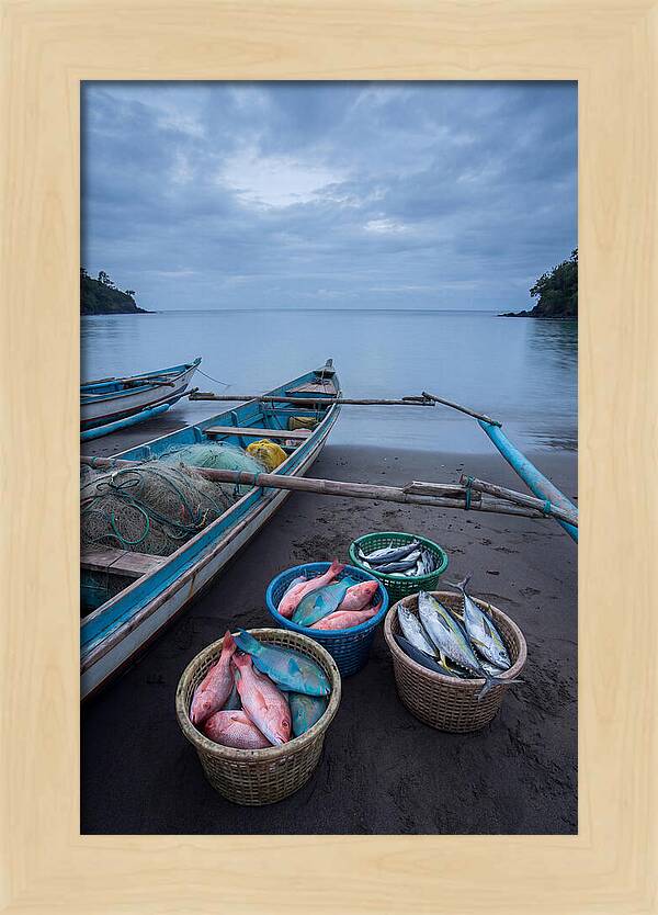 Tropical Dawn Fishermen Returning