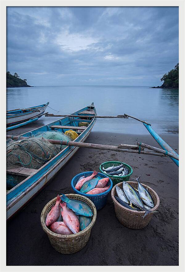 Tropical Dawn Fishermen Returning