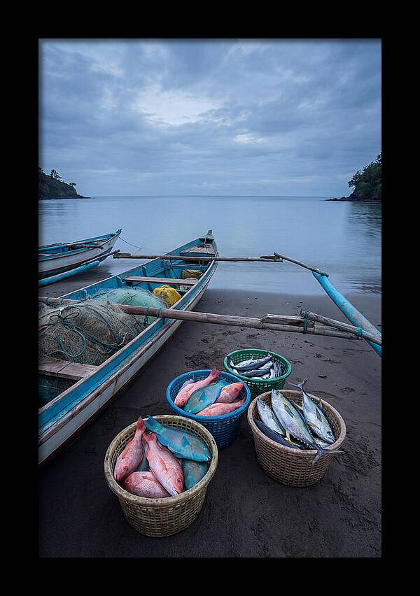 Tropical Dawn Fishermen Returning