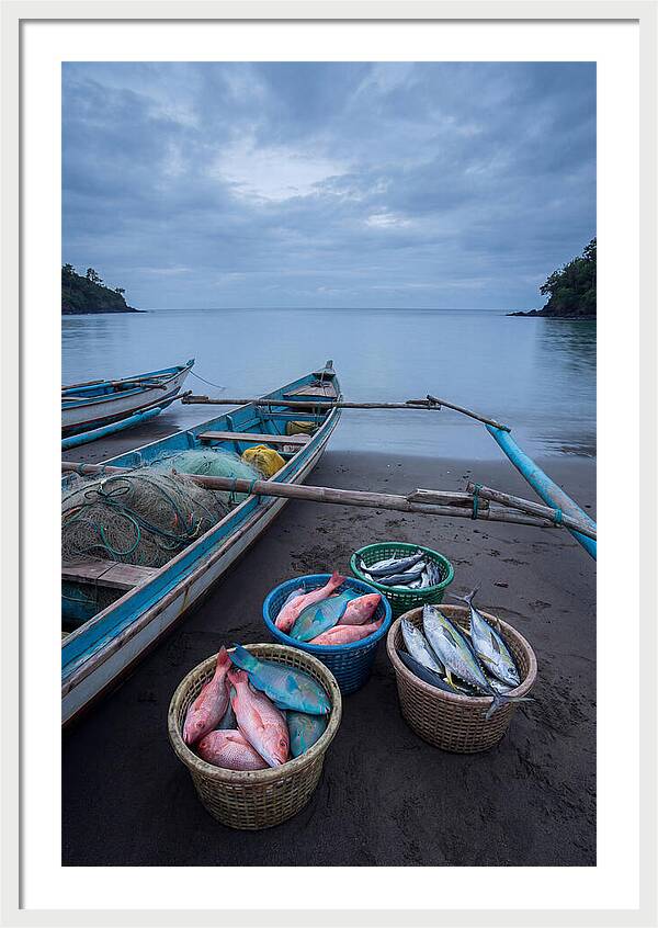 Tropical Dawn Fishermen Returning