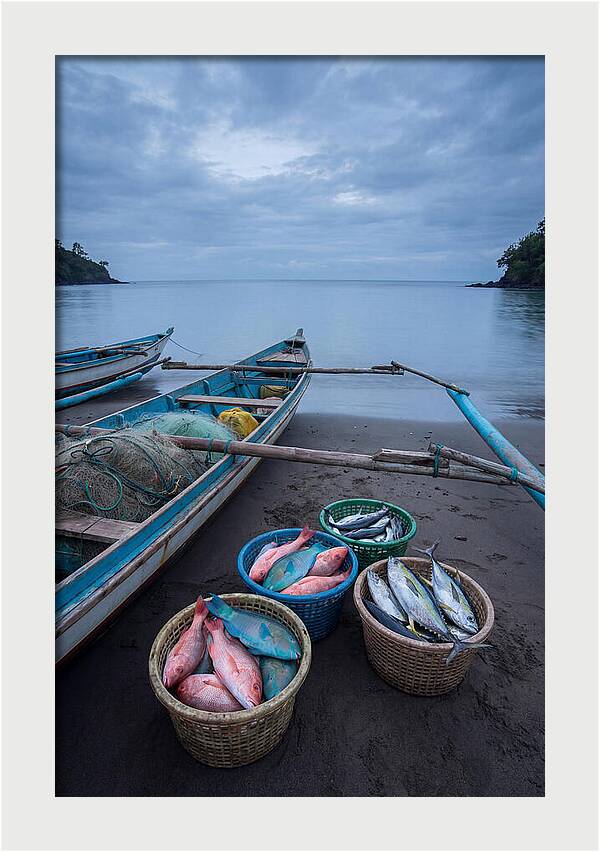 Tropical Dawn Fishermen Returning