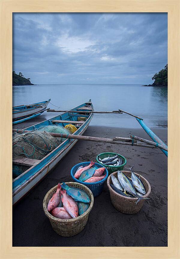 Tropical Dawn Fishermen Returning