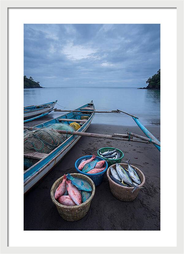 Tropical Dawn Fishermen Returning