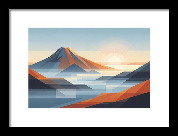 Tropical Dawn Over Volcanic Peak