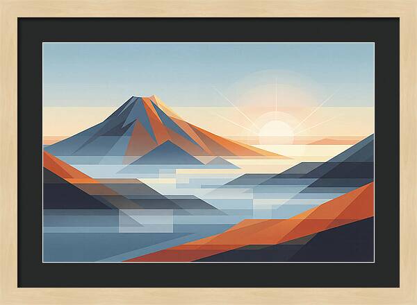 Tropical Dawn Over Volcanic Peak