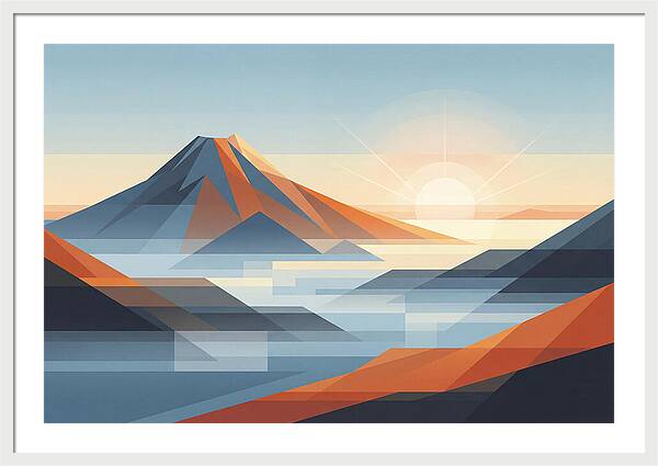 Tropical Dawn Over Volcanic Peak