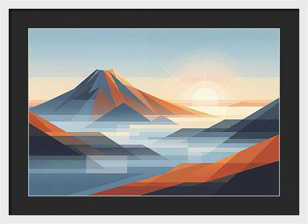 Tropical Dawn Over Volcanic Peak
