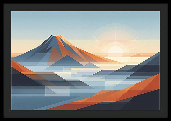Tropical Dawn Over Volcanic Peak