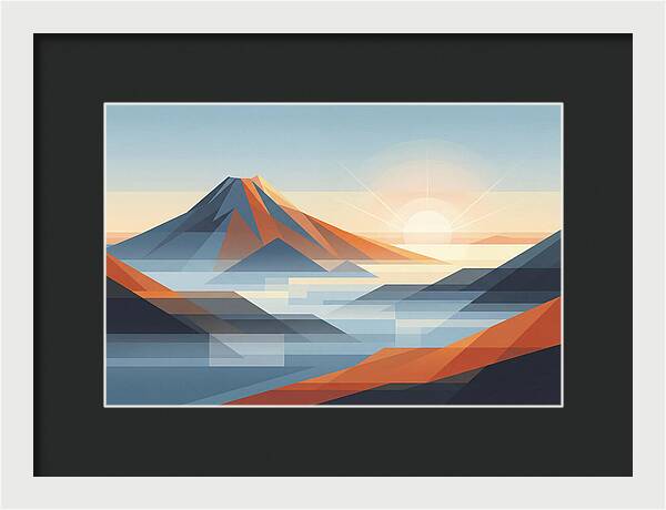 Tropical Dawn Over Volcanic Peak