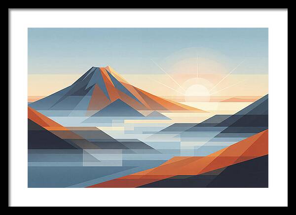 Tropical Dawn Over Volcanic Peak