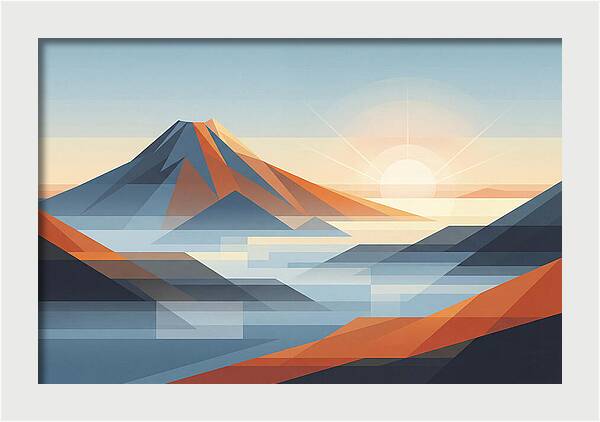 Tropical Dawn Over Volcanic Peak