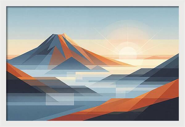 Tropical Dawn Over Volcanic Peak