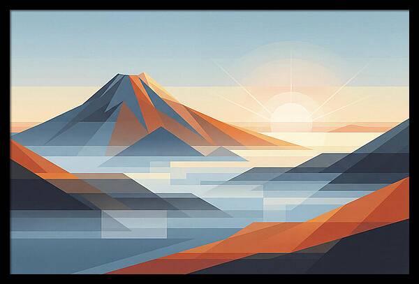 Tropical Dawn Over Volcanic Peak