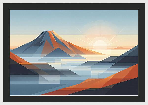 Tropical Dawn Over Volcanic Peak