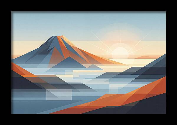 Tropical Dawn Over Volcanic Peak