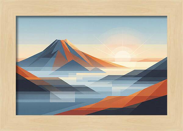 Tropical Dawn Over Volcanic Peak