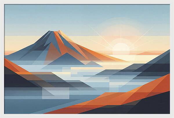 Tropical Dawn Over Volcanic Peak