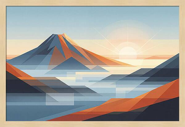 Tropical Dawn Over Volcanic Peak