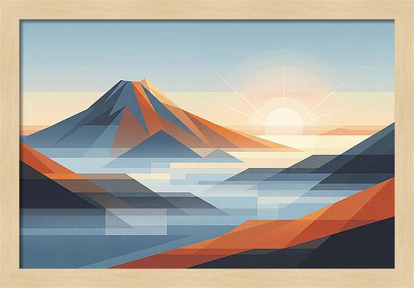 Tropical Dawn Over Volcanic Peak
