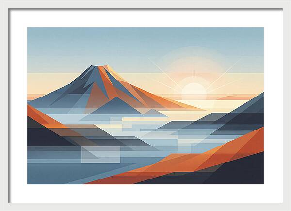 Tropical Dawn Over Volcanic Peak