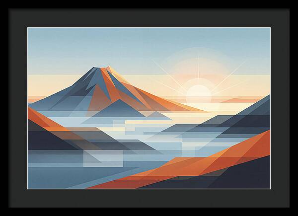 Tropical Dawn Over Volcanic Peak