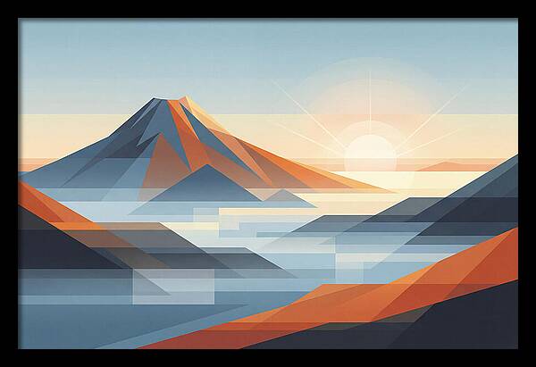 Tropical Dawn Over Volcanic Peak