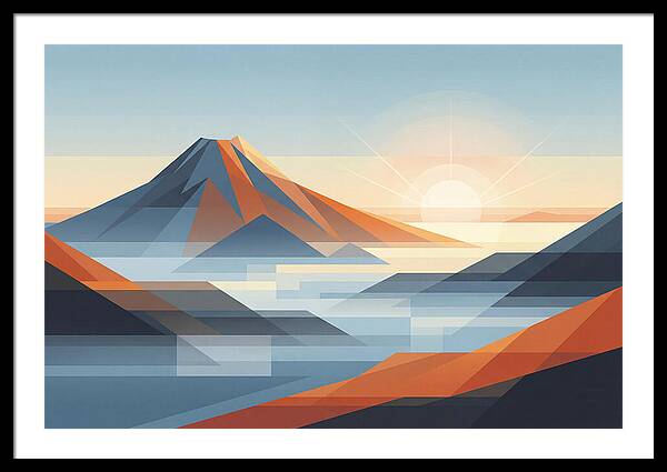 Tropical Dawn Over Volcanic Peak
