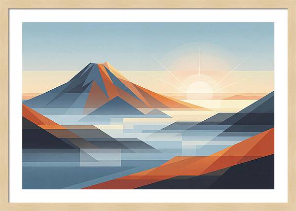Tropical Dawn Over Volcanic Peak