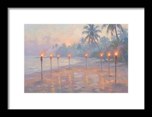 Tropical Fire Dance At Dusk