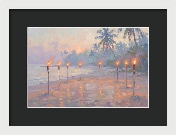 Tropical Fire Dance At Dusk