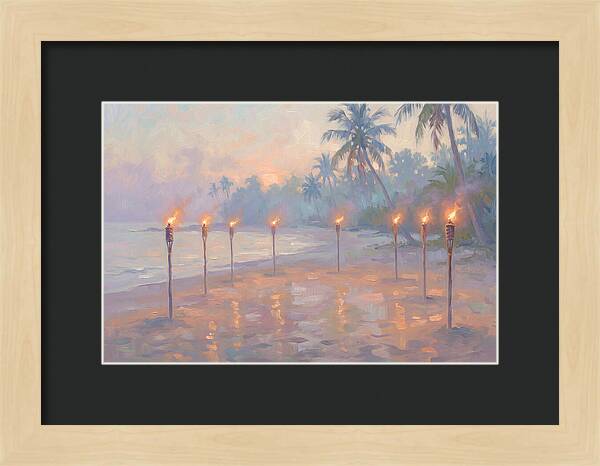 Tropical Fire Dance At Dusk
