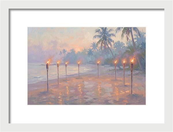 Tropical Fire Dance At Dusk