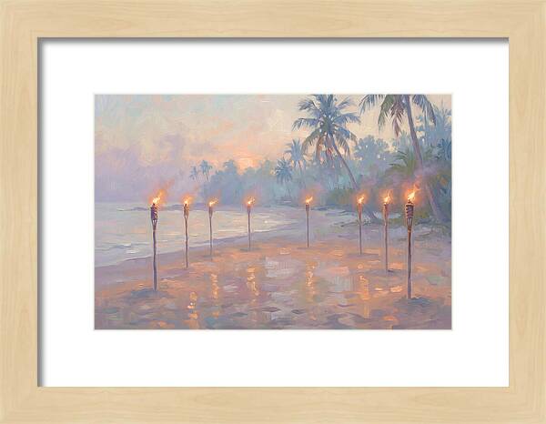 Tropical Fire Dance At Dusk