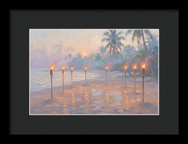 Tropical Fire Dance At Dusk