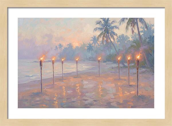 Tropical Fire Dance At Dusk