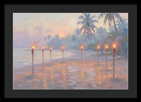 Tropical Fire Dance At Dusk