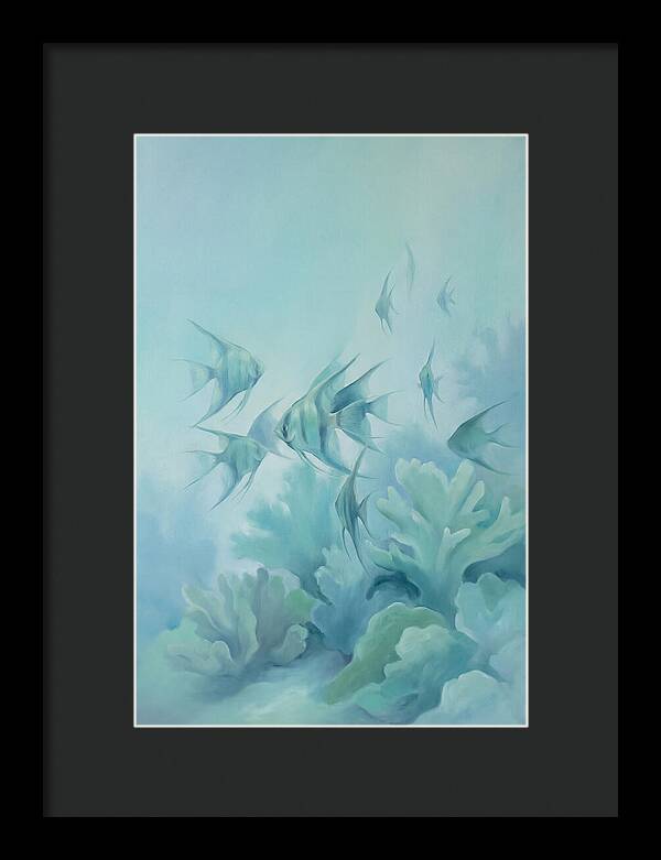 Tropical Fish School Over Coral