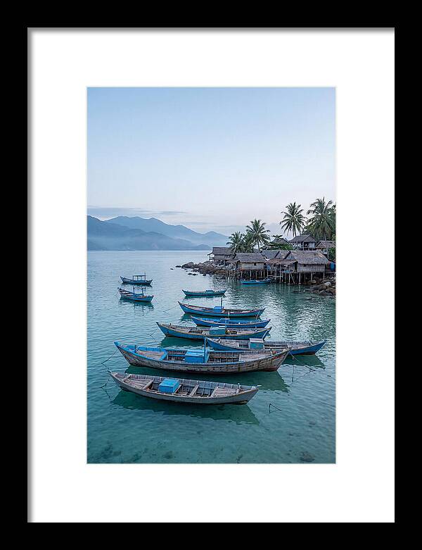 Tropical Fishing Village At Dawn