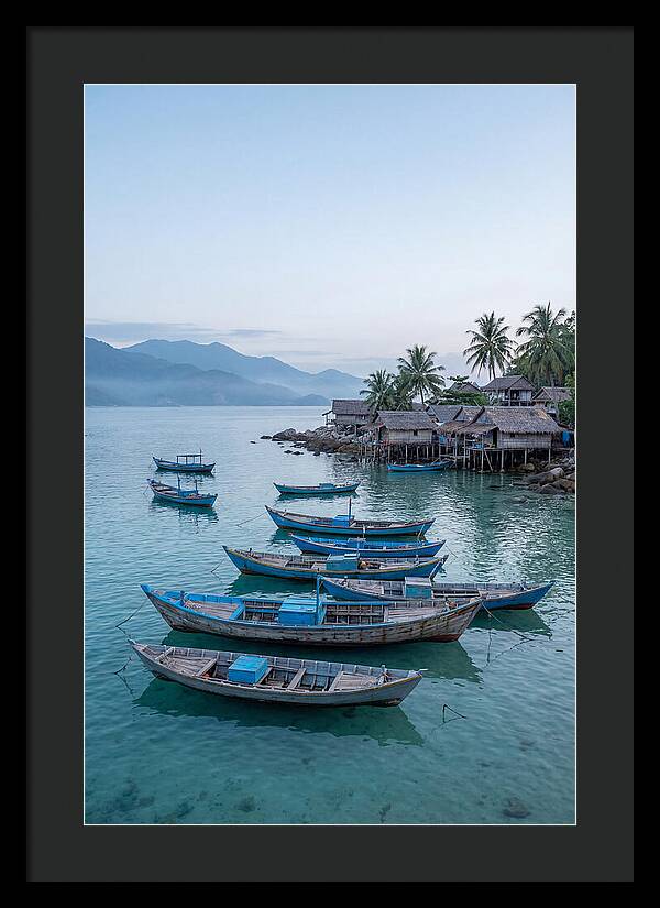 Tropical Fishing Village At Dawn