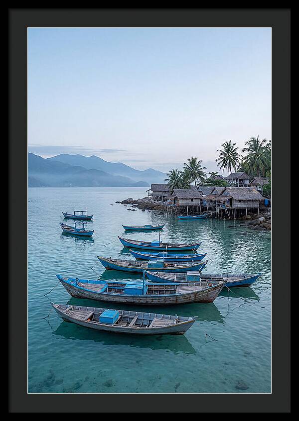 Tropical Fishing Village At Dawn