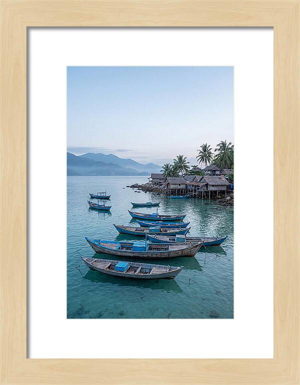 Tropical Fishing Village At Dawn