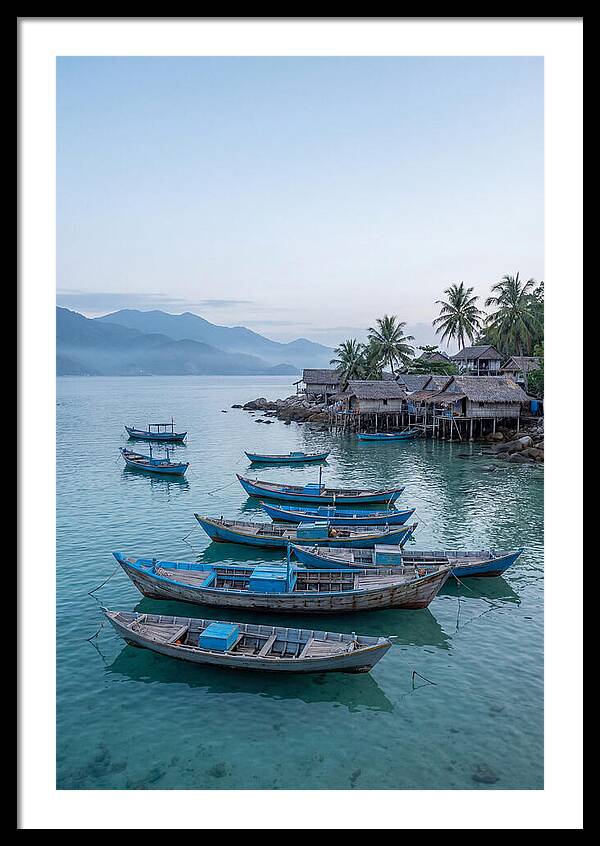 Tropical Fishing Village At Dawn