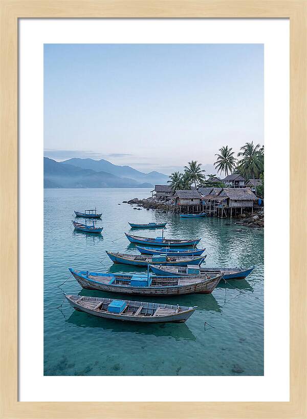 Tropical Fishing Village At Dawn
