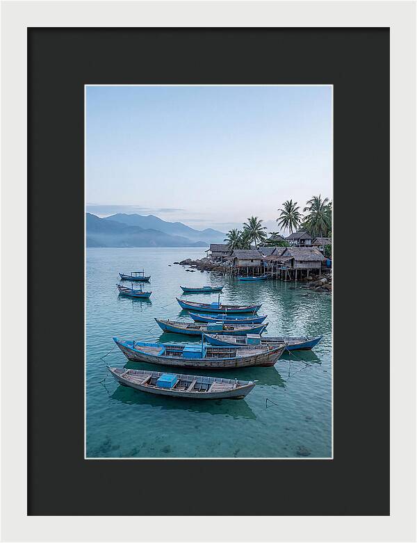 Tropical Fishing Village At Dawn
